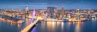 Unieke Panorama Rotterdam Skyline - Zalmhaventoren van Vincent Fennis thumbnail