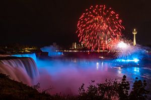 Feuerwerk über den Niagarafällen