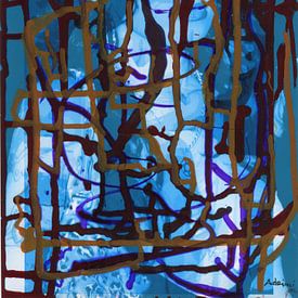 Schaduw in het Blauwe Veld van Artforyou  werk van Henk Adriani