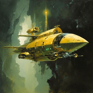 Galactic Yellow: Chris Voss Inspired Spaceship by Surreal Media