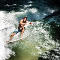 Surfer in the city