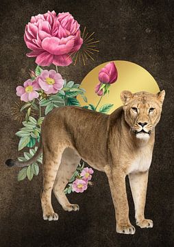 Lioness in vintage style by Postergirls