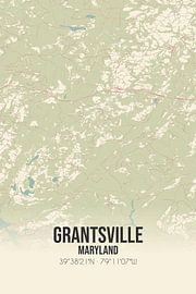 Vintage map of Grantsville (Maryland), USA. by Prints of Place