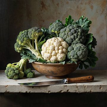 Stilleven met Bloemkool en Broccoli van The Nudes Gallery