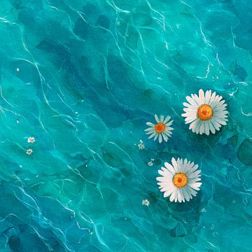 Floating Daisy Calm by Nomo.Art