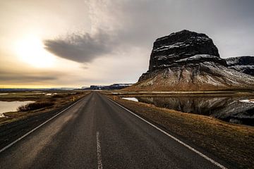 Ringweg (Route 1) in IJsland bij Logmagnupur van ViaMapia