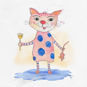 Kleiner Feinschmecker - Tierillustration