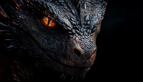 Wütender Drache Porträtpanorama