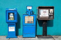 Newspaper stand in America