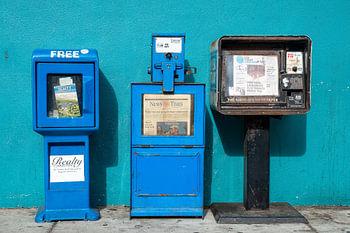 Newspaper stand in Amerika