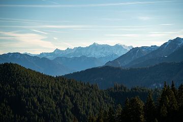 Zugspitze berg silhouet van Leo Schindzielorz