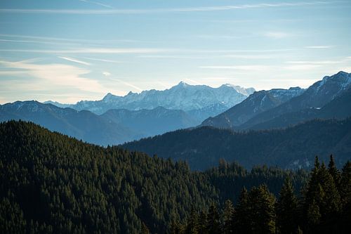 Zugspitze berg silhouet
