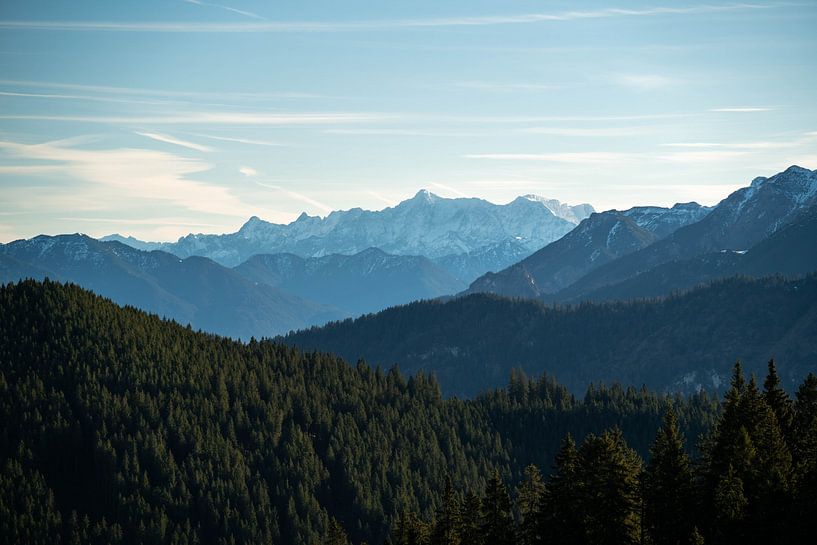 Zugspitze  Bergsilhouette von Leo Schindzielorz