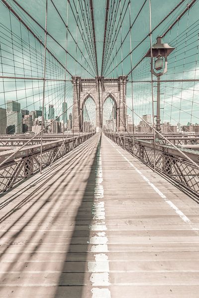 NEW YORK CITY Brooklyn Bridge | urbaner Vintage-Stil von Melanie Viola