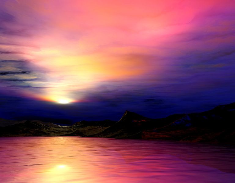 Kleuren van de zonsondergang van Angel Estevez