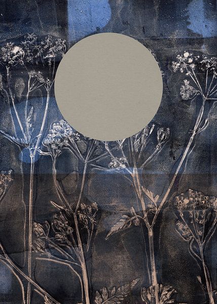 Zen wabi-sabi  botanical art in Japandi style IX by Dina Dankers