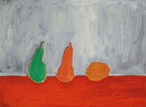 Nicolas de Staël – Früchte (Stillleben, Birnen, grauer Hintergrund) (1954)