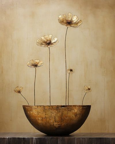 Stilleven in Japandi en wabi-sabi stijl