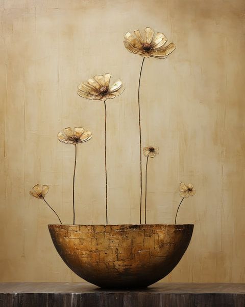 Stillleben im Japandi und Wabi-Sabi Stil von Carla Van Iersel