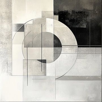 Geometrische Kunst | Beige Rust Geometrie van Zen en Meer
