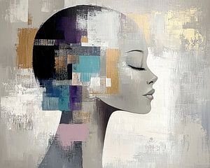 Geometrische Frau | Fragmentierte Gelassenheit