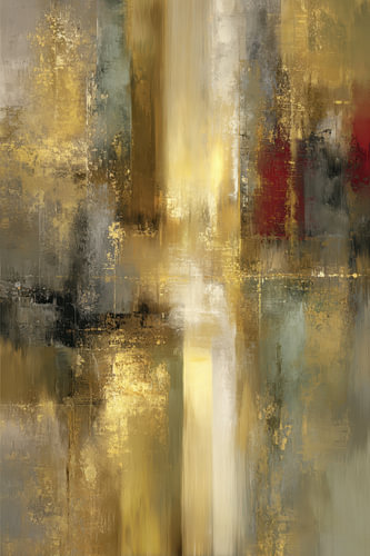Champagne Abstract Painting – Striking Living Room