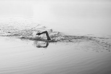 Swimmer in the water by Robin van Steen
