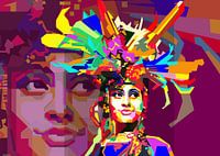 Wonderland Indonesië Pop Art WPAP Illustratie