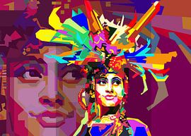 Wonderland Indonesië Pop Art WPAP Illustratie