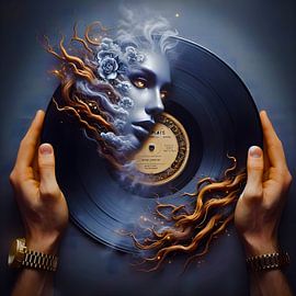 Ghost music record by CrazyAIdesign