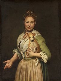 Eine Frau mit einem Hund, Giacomo Ceruti - 1740