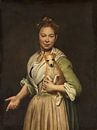 Eine Frau mit einem Hund, Giacomo Ceruti - 1740 von Het Archief Miniaturansicht