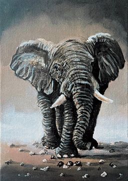 Elephant painting by Krista Kitsz Art