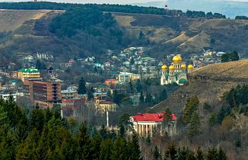 View of the resort city of Kislovodsk. by Mikhail Pogosov