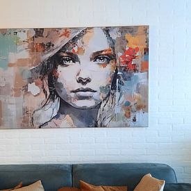 Kundenfoto: Eva | Porträtmalerei von ARTEO Gemälde, als artframe