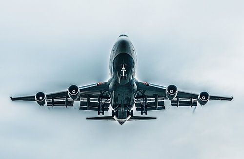 Boeing 747 à l'atterrissage