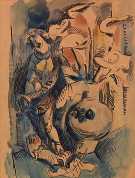 Max Pechstein, Still life of flowers with puto and calla, 1919 by Atelier Liesjes