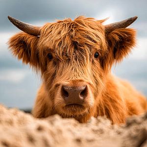Porträt eines schottischen Hochlandrindes