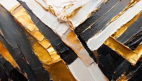 Schilderen in zwart en goud