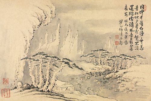 Mei Qing - Landschappen in verschillende stijlen naar oude meesters 10 (1690)