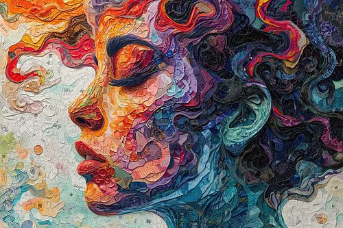 Portrait moderne | Visage abstrait