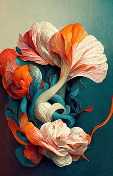 Flora I mit surrealen Blüten von Roy Lemme