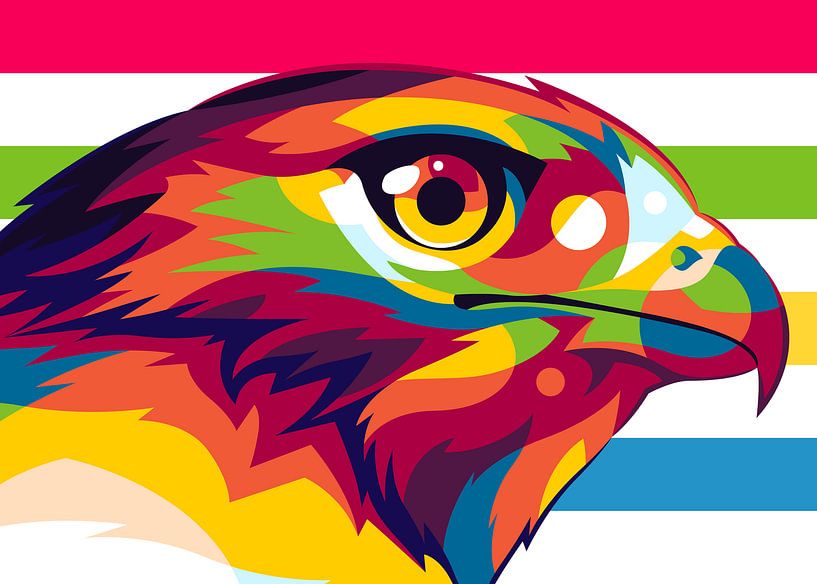 Eagle Stare in Pop Art Style by Lintang Wicaksono