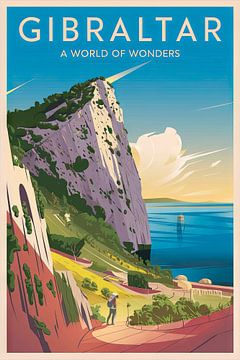 Gibraltar, Verenigd Koninkrijk. van Poster Art Shop