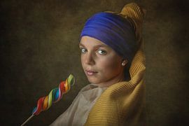 Girl with a Pearl Earring by Johannes Vermeer by ingrid schot