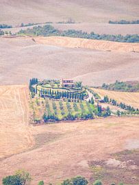 Toscane dorp en huizen
