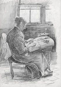 Mart van Regteren, Frau Spitze erlösend, um 1900 von Atelier Liesjes