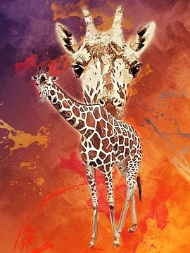 giraffe van Printed Artings