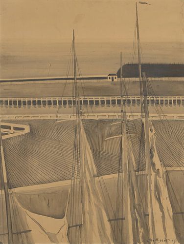 Léon Spilliaert - De haven van Oostende (1909)