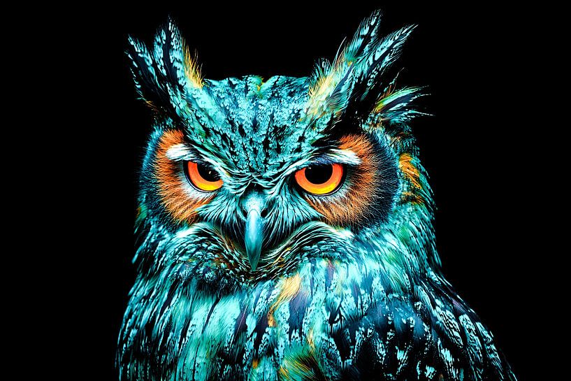 Owl with vivid colours by Art & Soul Creations